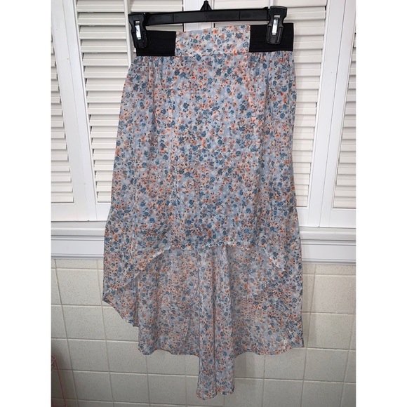 Love Fire Pastel Floral High Low Skirt - Picture 1 of 3